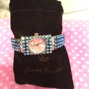 COPY - Jimmy Swarovski Crystal Cuff Watch Blue Ir…